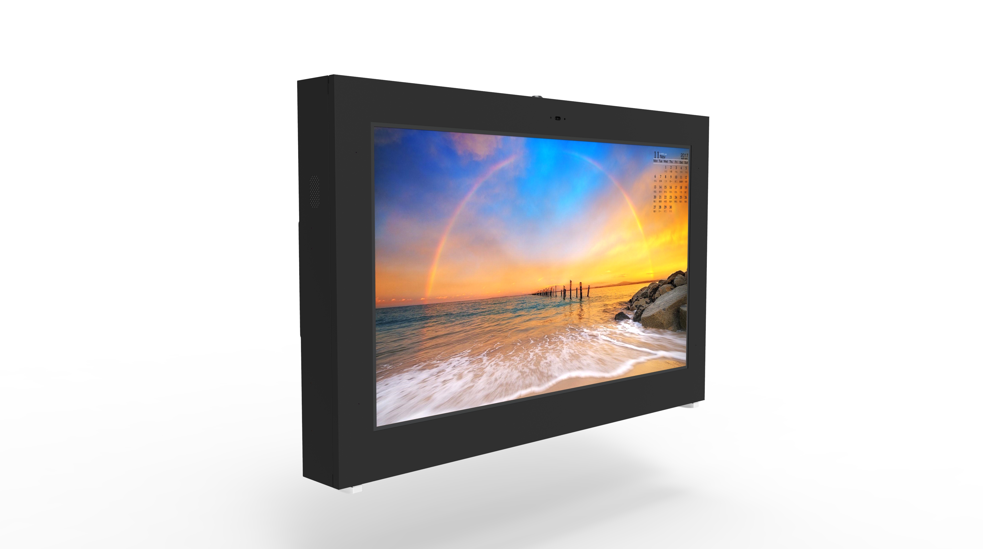 43inch LCD wall mounted outdoor digital totem, sunlight readable bright totem