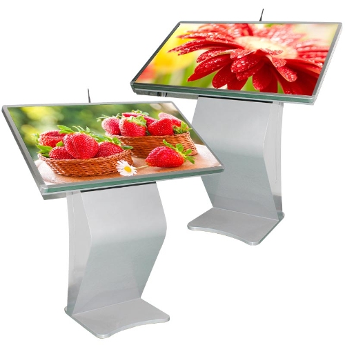 4K Indoor LCD Information Floor Standing Interactive Kiosk For Self Service